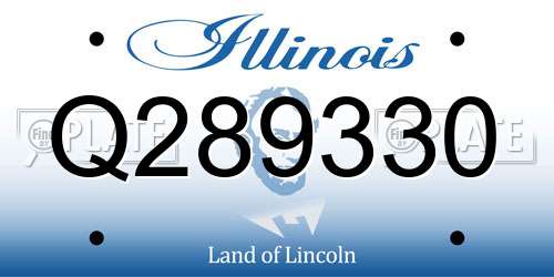 Q289330 Illinois License Plate