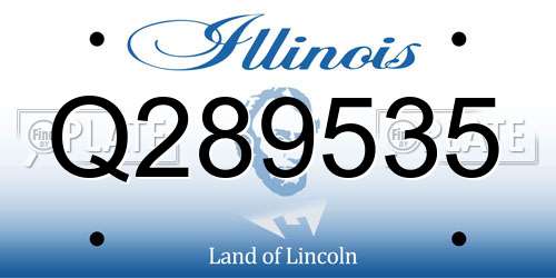 Q289535 Illinois License Plate