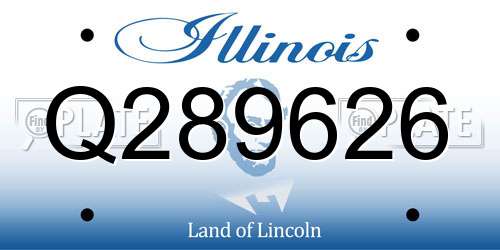 Q289626 Illinois License Plate