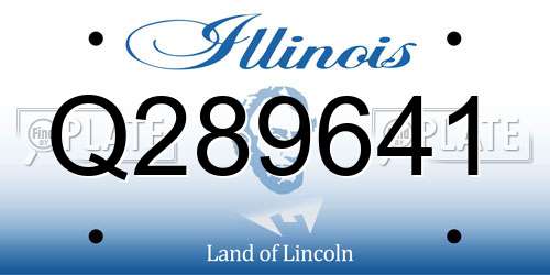 Q289641 Illinois License Plate