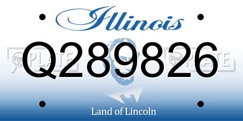 Q289826 Illinois License Plate