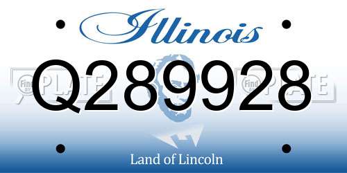 Q289928 Illinois License Plate