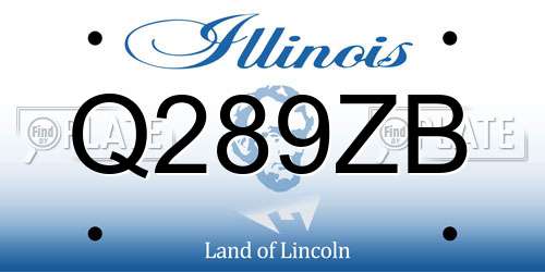 Q289ZB Illinois License Plate