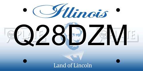 Q28DZM Illinois License Plate