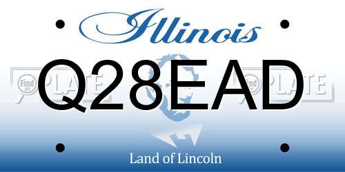 Q28EAD Illinois License Plate