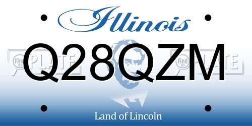 Q28QZM Illinois License Plate