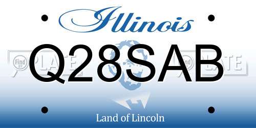 Q28SAB Illinois License Plate