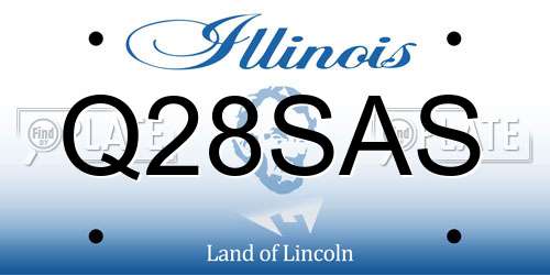 Q28SAS Illinois License Plate