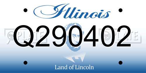 Q290402 Illinois License Plate