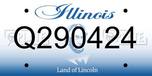 Q290424 Illinois License Plate