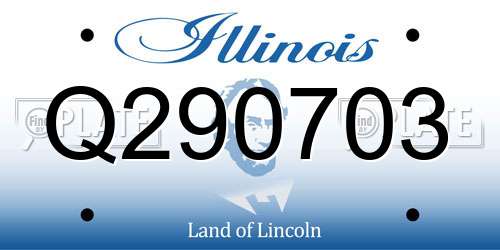 Q290703 Illinois License Plate