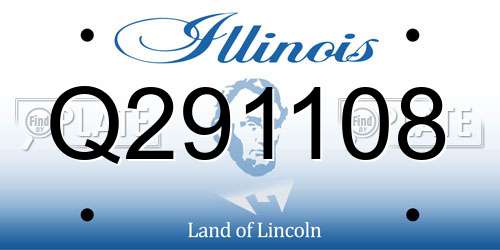 Q291108 Illinois License Plate