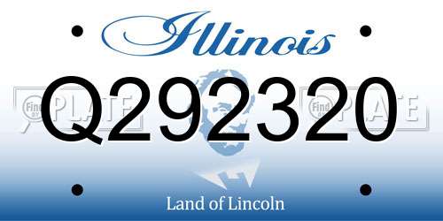 Q292320 Illinois License Plate