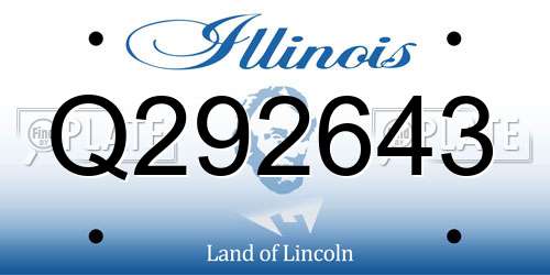 Q292643 Illinois License Plate