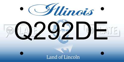 Q292DE Illinois License Plate