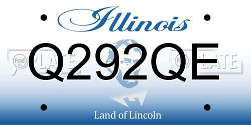 Q292QE Illinois License Plate