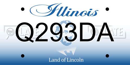 Q293DA Illinois License Plate