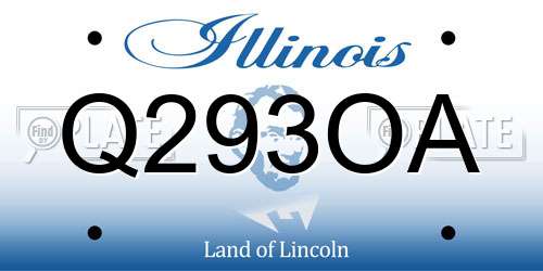 Q293OA Illinois License Plate