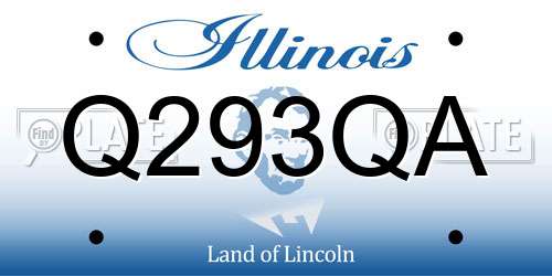 Q293QA Illinois License Plate