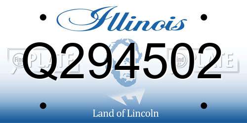 Q294502 Illinois License Plate