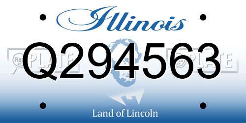 Q294563 Illinois License Plate