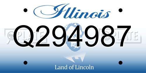 Q294987 Illinois License Plate