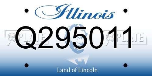 Q295011 Illinois License Plate