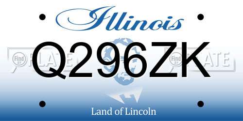 Q296ZK Illinois License Plate