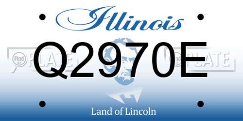 Q2970E Illinois License Plate