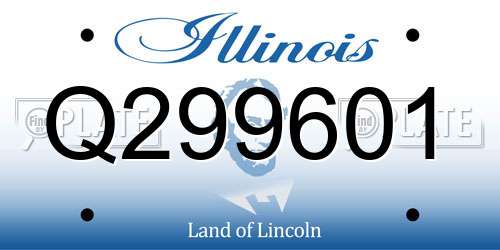 Q299601 Illinois License Plate