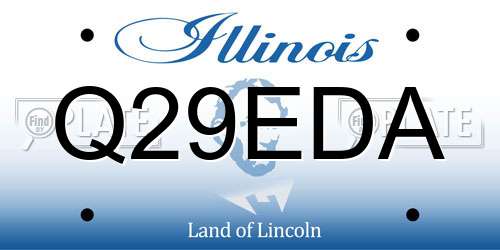 Q29EDA Illinois License Plate