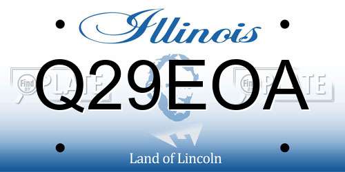Q29EOA Illinois License Plate
