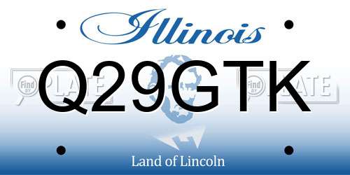 Q29GTK Illinois License Plate