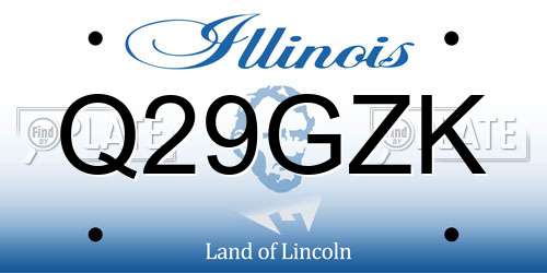 Q29GZK Illinois License Plate
