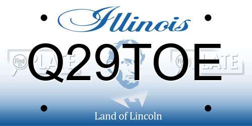 Q29TOE Illinois License Plate