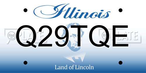 Q29TQE Illinois License Plate