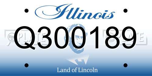 Q300189 Illinois License Plate