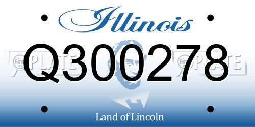 Q300278 Illinois License Plate
