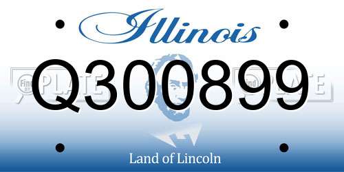 Q300899 Illinois License Plate