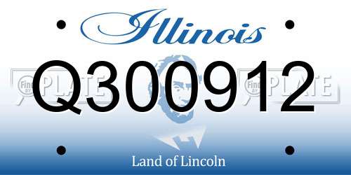 Q300912 Illinois License Plate