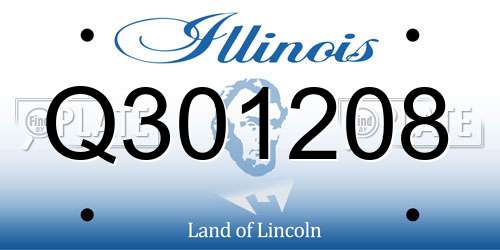 Q301208 Illinois License Plate