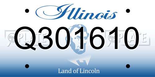 Q301610 Illinois License Plate