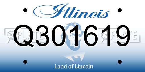 Q301619 Illinois License Plate