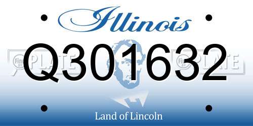 Q301632 Illinois License Plate