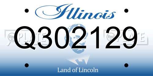 Q302129 Illinois License Plate