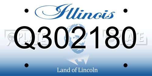 Q302180 Illinois License Plate