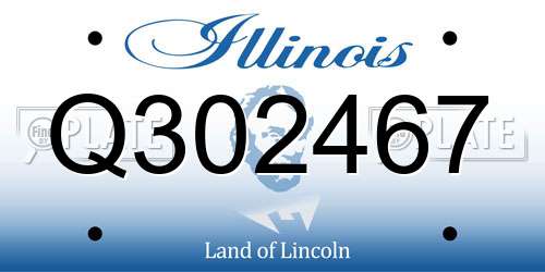 Q302467 Illinois License Plate