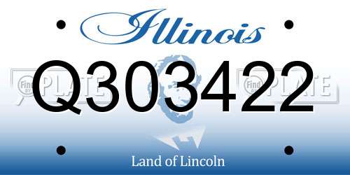 Q303422 Illinois License Plate