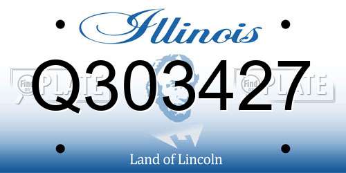 Q303427 Illinois License Plate