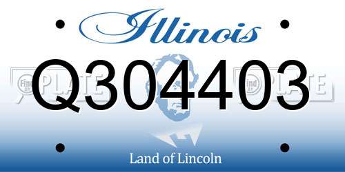 Q304403 Illinois License Plate